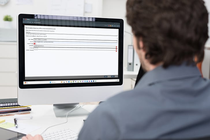 Configure data import screen on desktop